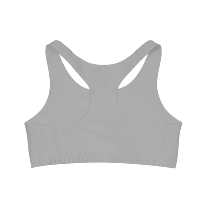 BATON CHAMPS (Gray) - Seamless Sports Bra (AOP)
