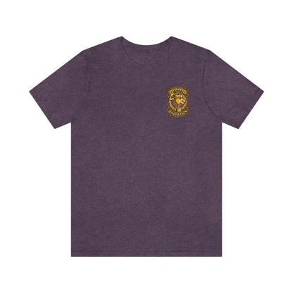 Mom Champs (Gold -Front & Back)! Unisex Jersey Short Sleeve Tee (Bella+Canvas)