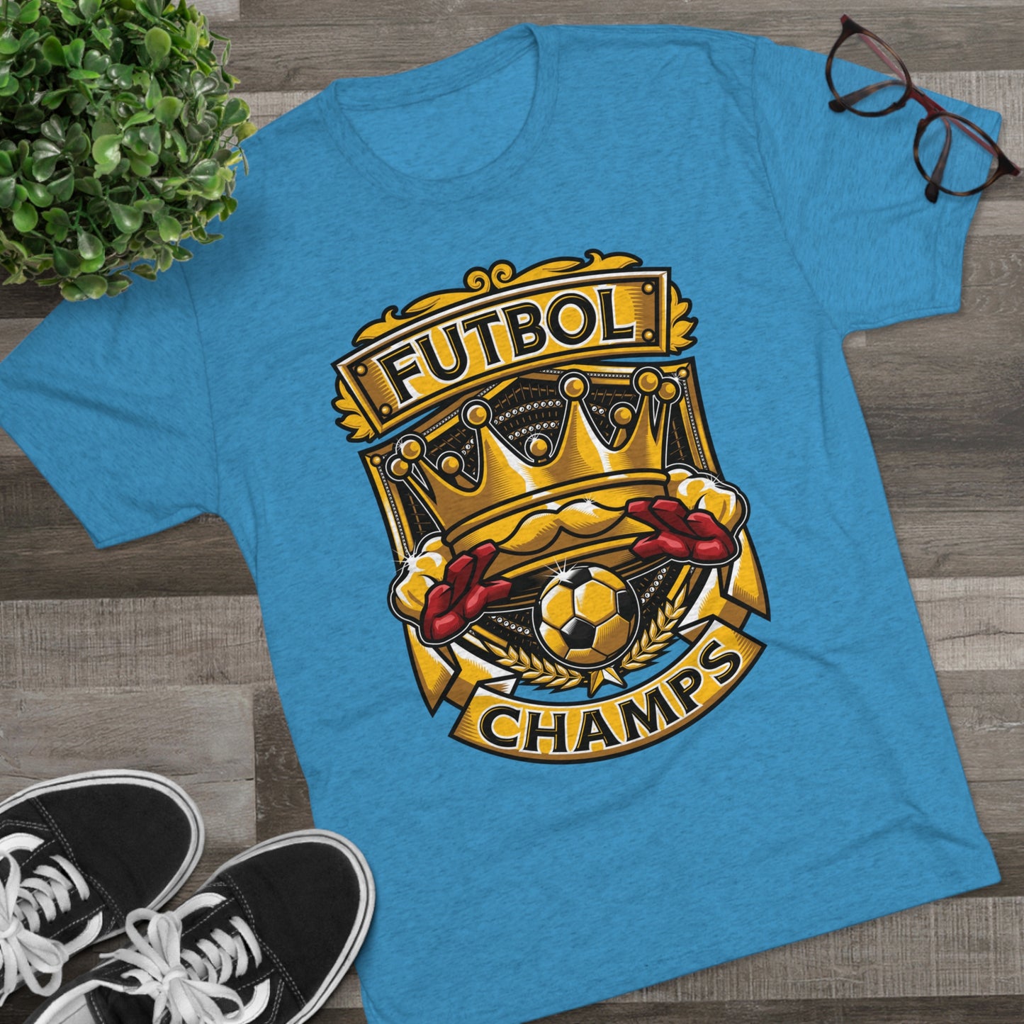 FUTBOL CHAMPS  - PREMIUM SOFT - Unisex Tri-Blend Crew Tee (Next Level 6010)