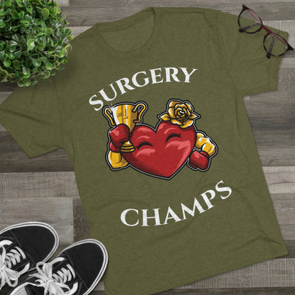 SURGERY CHAMPS (Alternate Logo)  - PREMIUM SOFT - Unisex Tri-Blend Crew Tee (Next Level 6010)