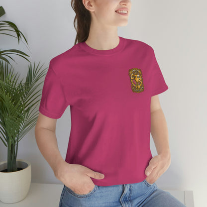 Mom Champs (Gold -Front & Back)! Unisex Jersey Short Sleeve Tee (Bella+Canvas)