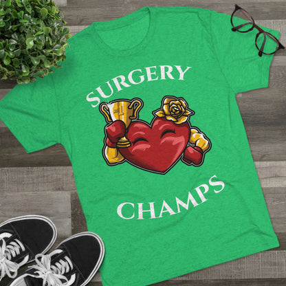 SURGERY CHAMPS (Alternate Logo)  - PREMIUM SOFT - Unisex Tri-Blend Crew Tee (Next Level 6010)