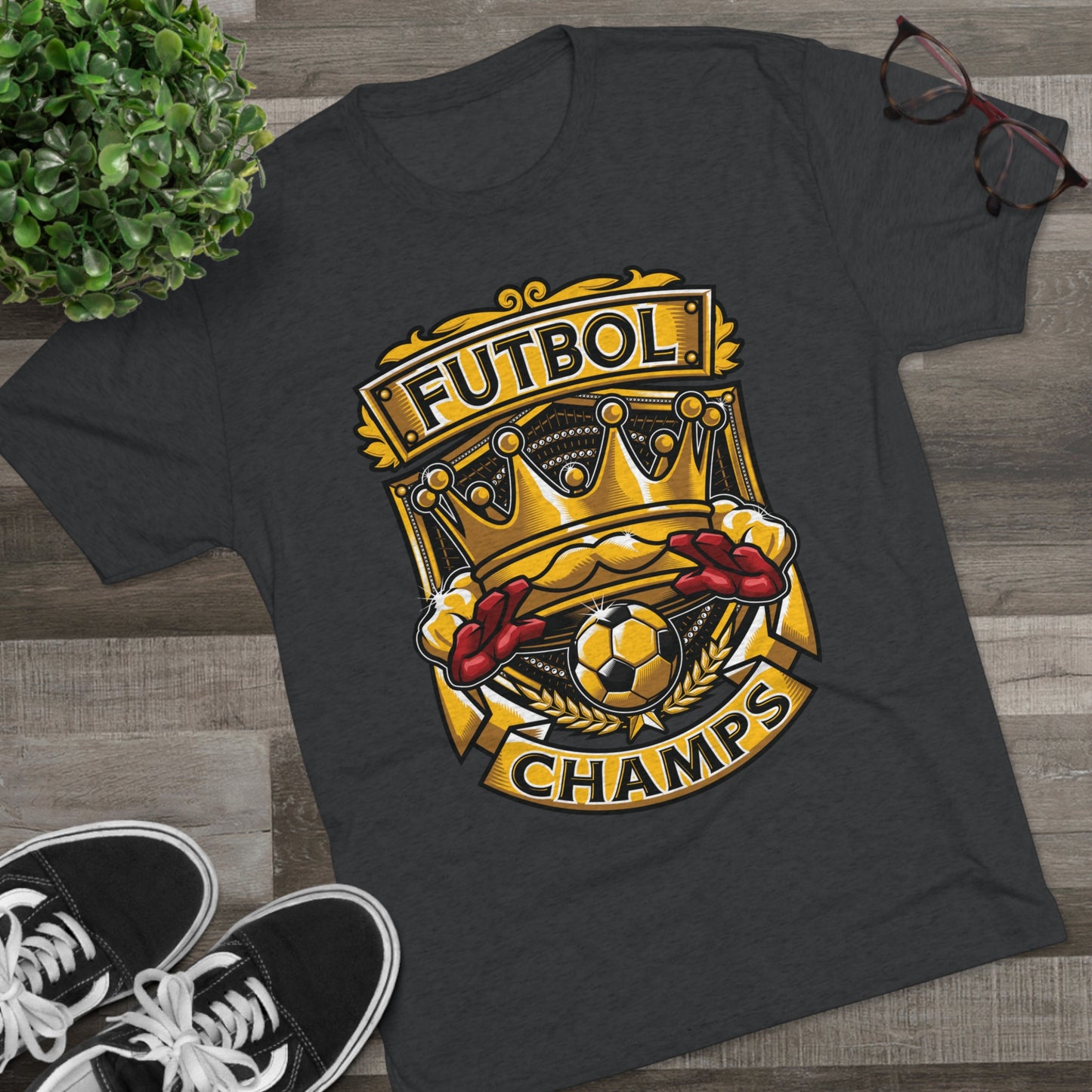 FUTBOL CHAMPS  - PREMIUM SOFT - Unisex Tri-Blend Crew Tee (Next Level 6010)