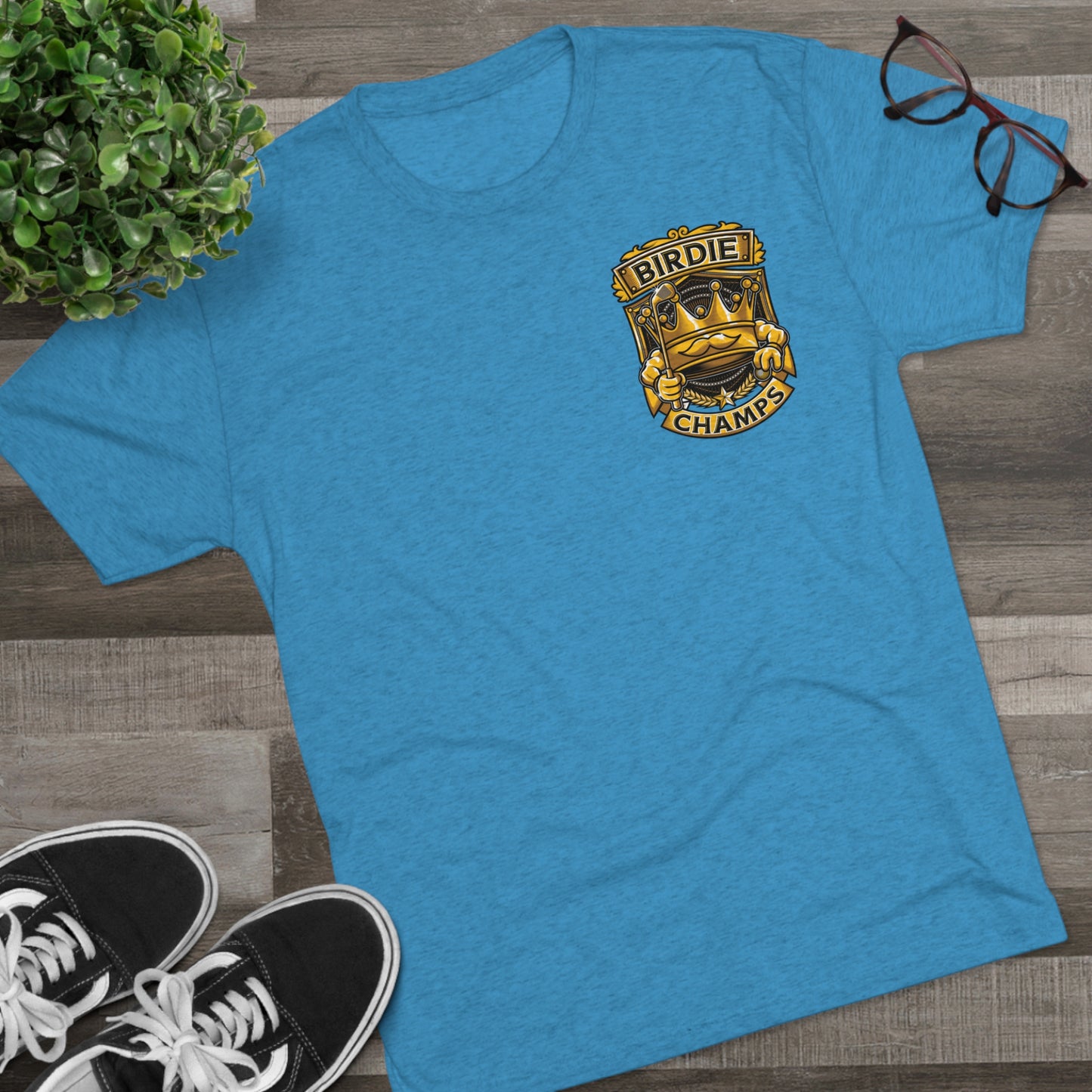 BIRDIE CHAMPS (Small Logo) - PREMIUM SOFT - Unisex Tri-Blend Crew Tee (Next Level 6010)