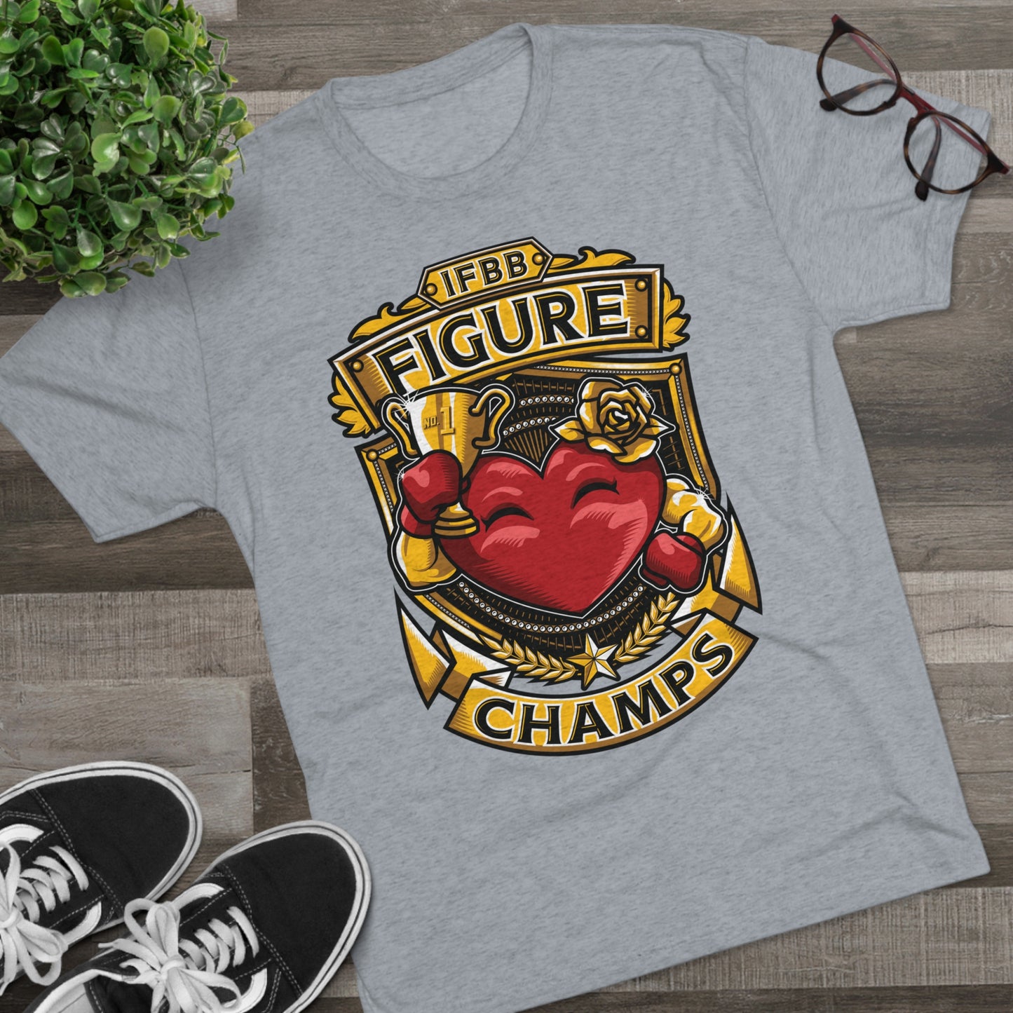 IFBB FIGURE CHAMPS  - PREMIUM SOFT - Unisex Tri-Blend Crew Tee (Next Level 6010)
