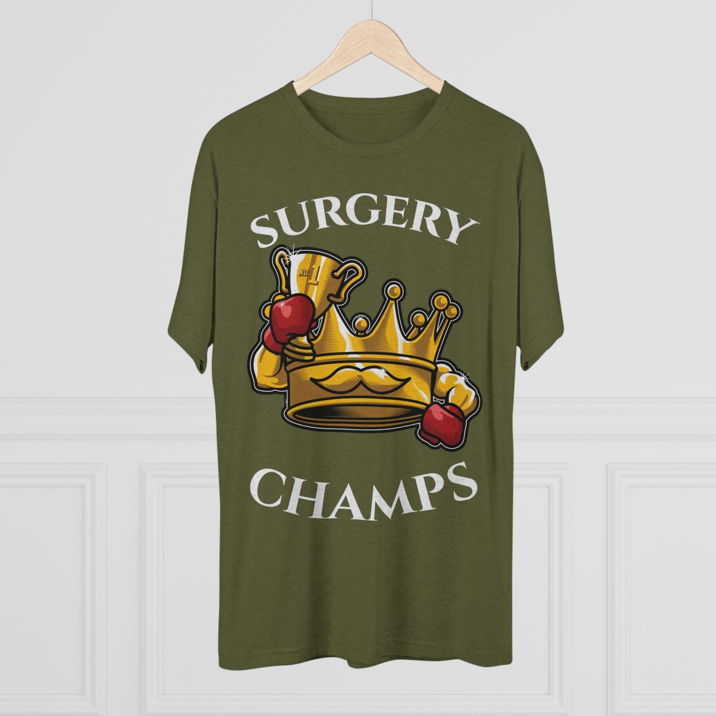SURGERY CHAMPS (Alternate Logo) - PREMIUM SOFT - Unisex Tri-Blend Crew Tee (Next Level 6010)
