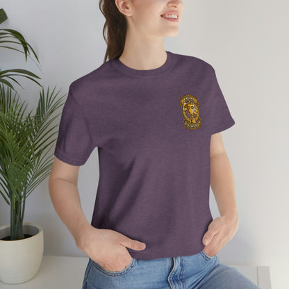 Mom Champs (Gold -Front & Back)! Unisex Jersey Short Sleeve Tee (Bella+Canvas)