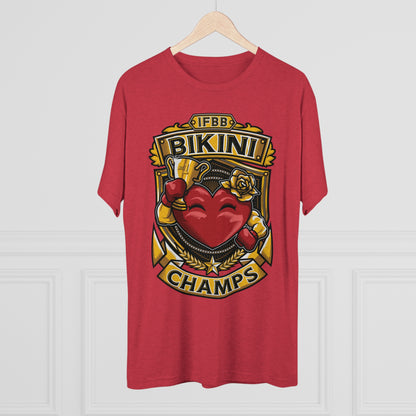 IFBB BIKINI CHAMPS  - PREMIUM SOFT - Unisex Tri-Blend Crew Tee (Next Level 6010)