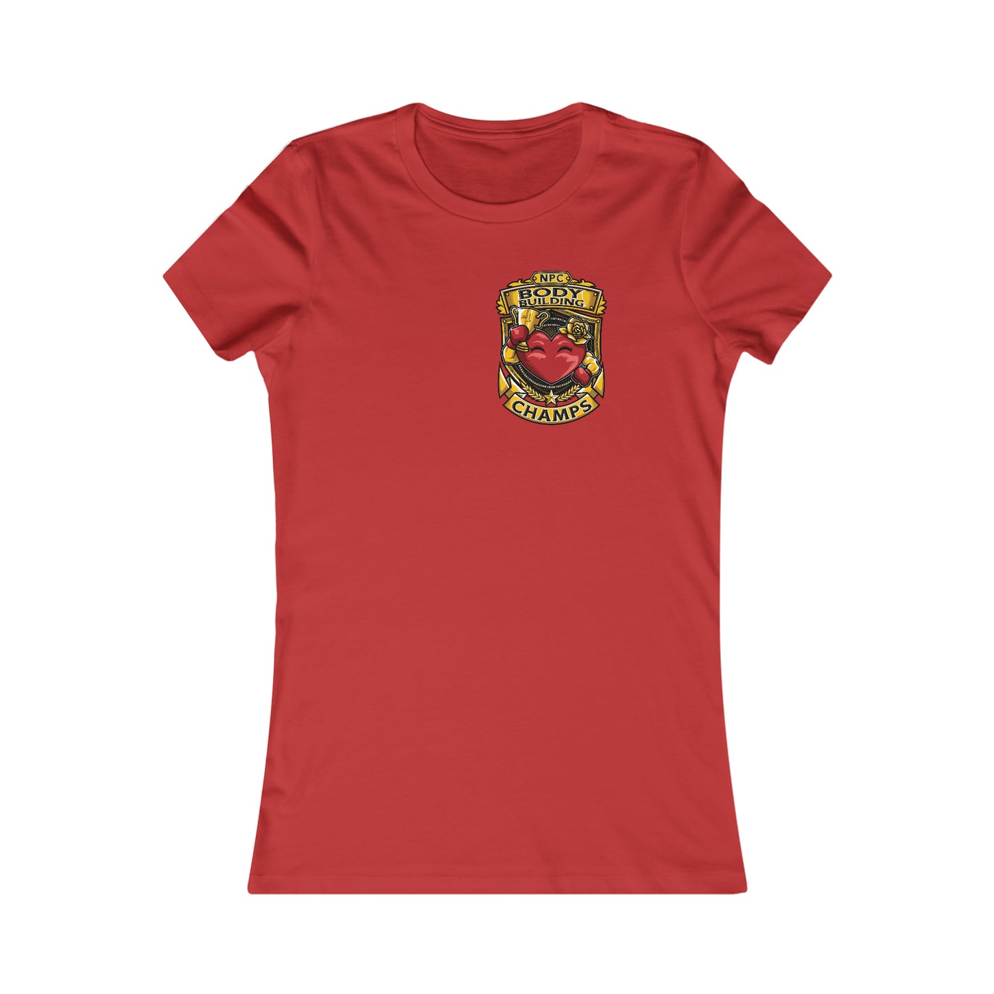 NPC BODY BUILDING CHAMPS! (Small Front Logo) - Women's Favorite Tee (Bella+Canvas)