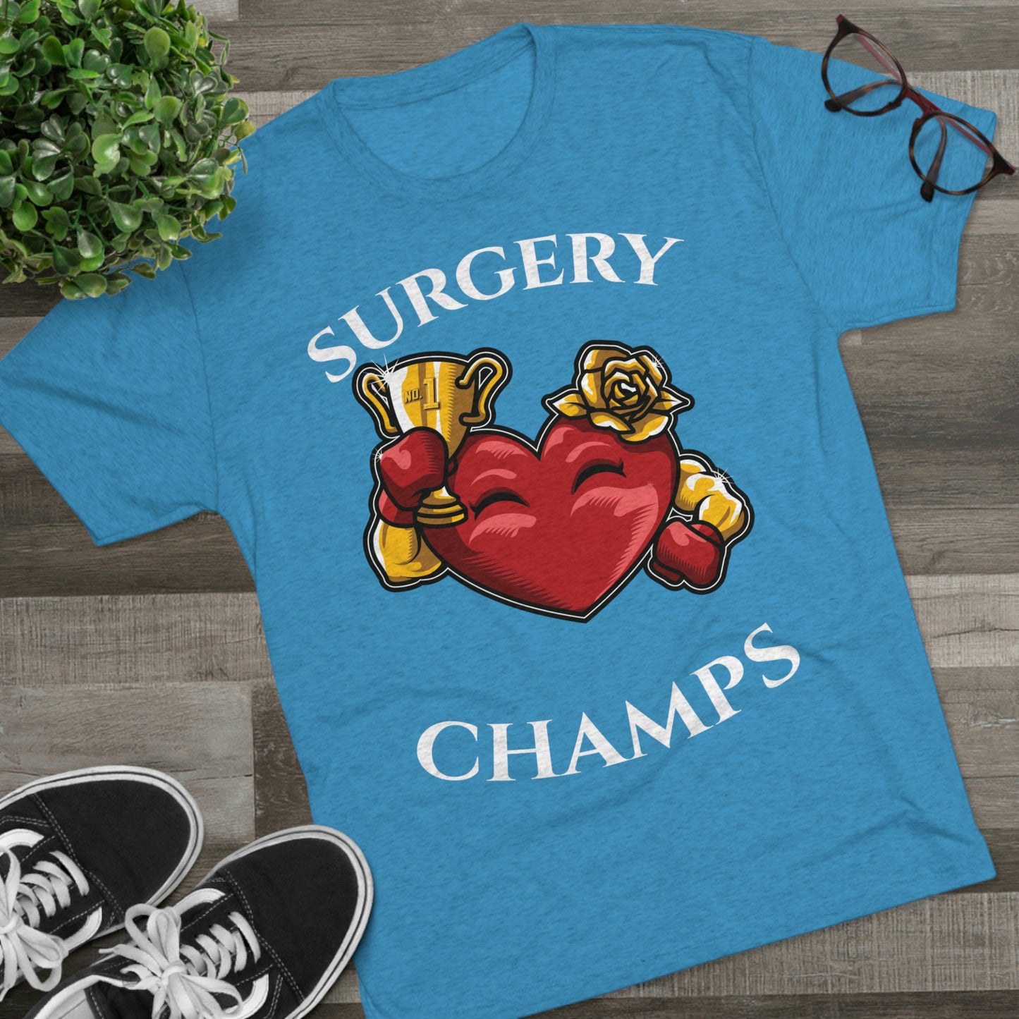 SURGERY CHAMPS (Alternate Logo)  - PREMIUM SOFT - Unisex Tri-Blend Crew Tee (Next Level 6010)