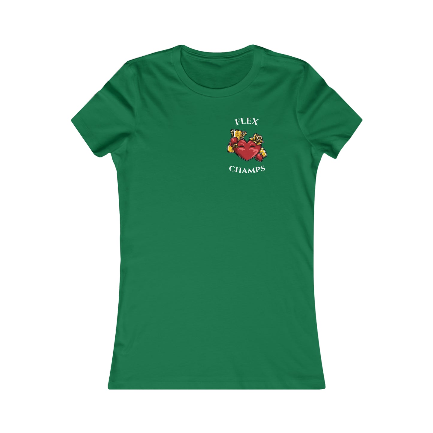 FLEX CHAMPS! (Small Front Logo) - Women's Favorite Tee (Bella+Canvas)