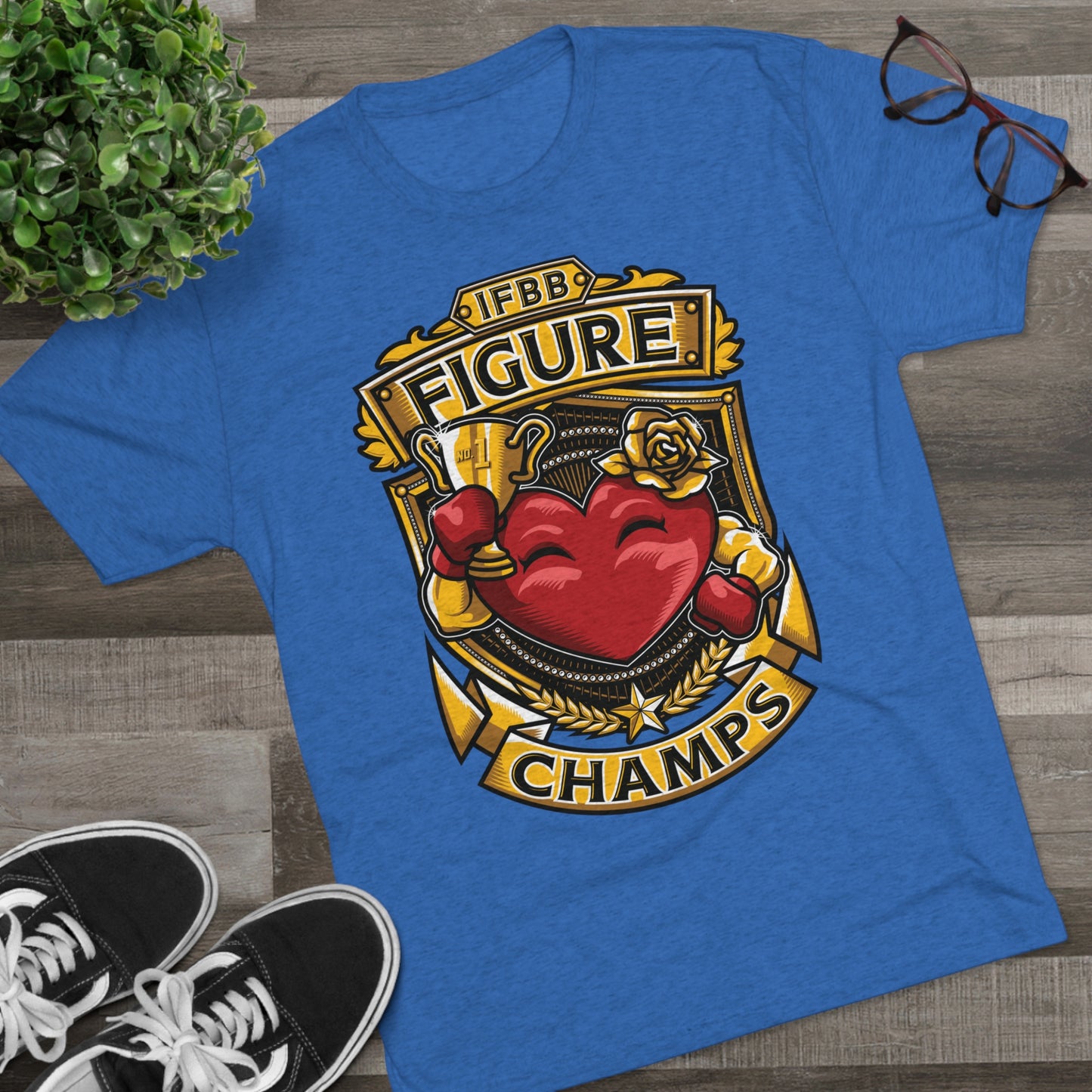 IFBB FIGURE CHAMPS  - PREMIUM SOFT - Unisex Tri-Blend Crew Tee (Next Level 6010)
