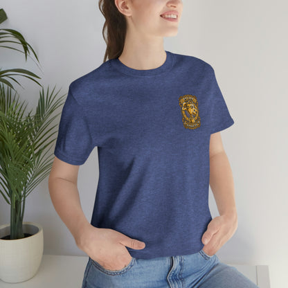 Mom Champs (Gold -Front & Back)! Unisex Jersey Short Sleeve Tee (Bella+Canvas)