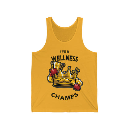 IFBB WELNESS CHAMPS (v2) - PREMIUM SOFT - Unisex Jersey Tank (Bella+Canvas 3480)