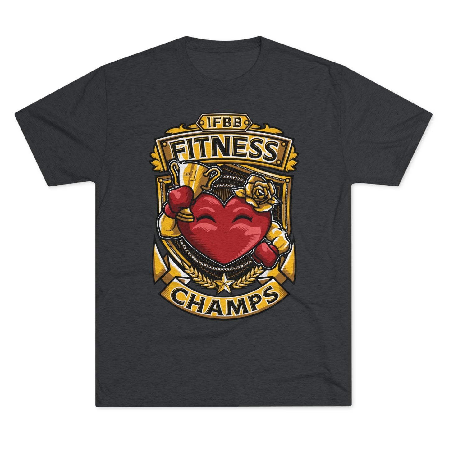 IFBB FITNESS CHAMPS  - PREMIUM SOFT - Unisex Tri-Blend Crew Tee (Next Level 6010)
