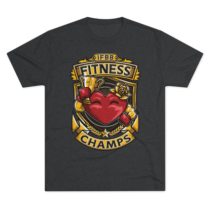 IFBB FITNESS CHAMPS  - PREMIUM SOFT - Unisex Tri-Blend Crew Tee (Next Level 6010)