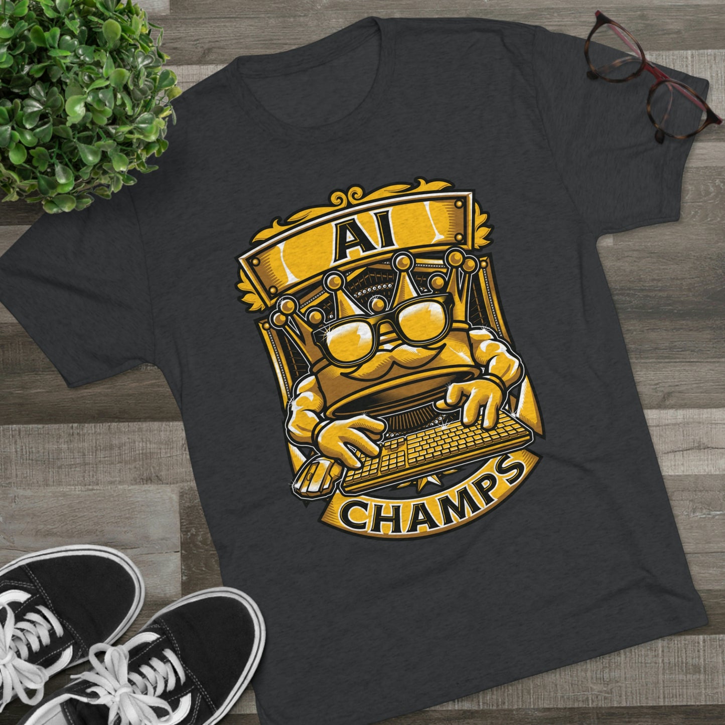 AI CHAMPS (Men) - PREMIUM SOFT - Unisex Tri-Blend Crew Tee (Next Level 6010)