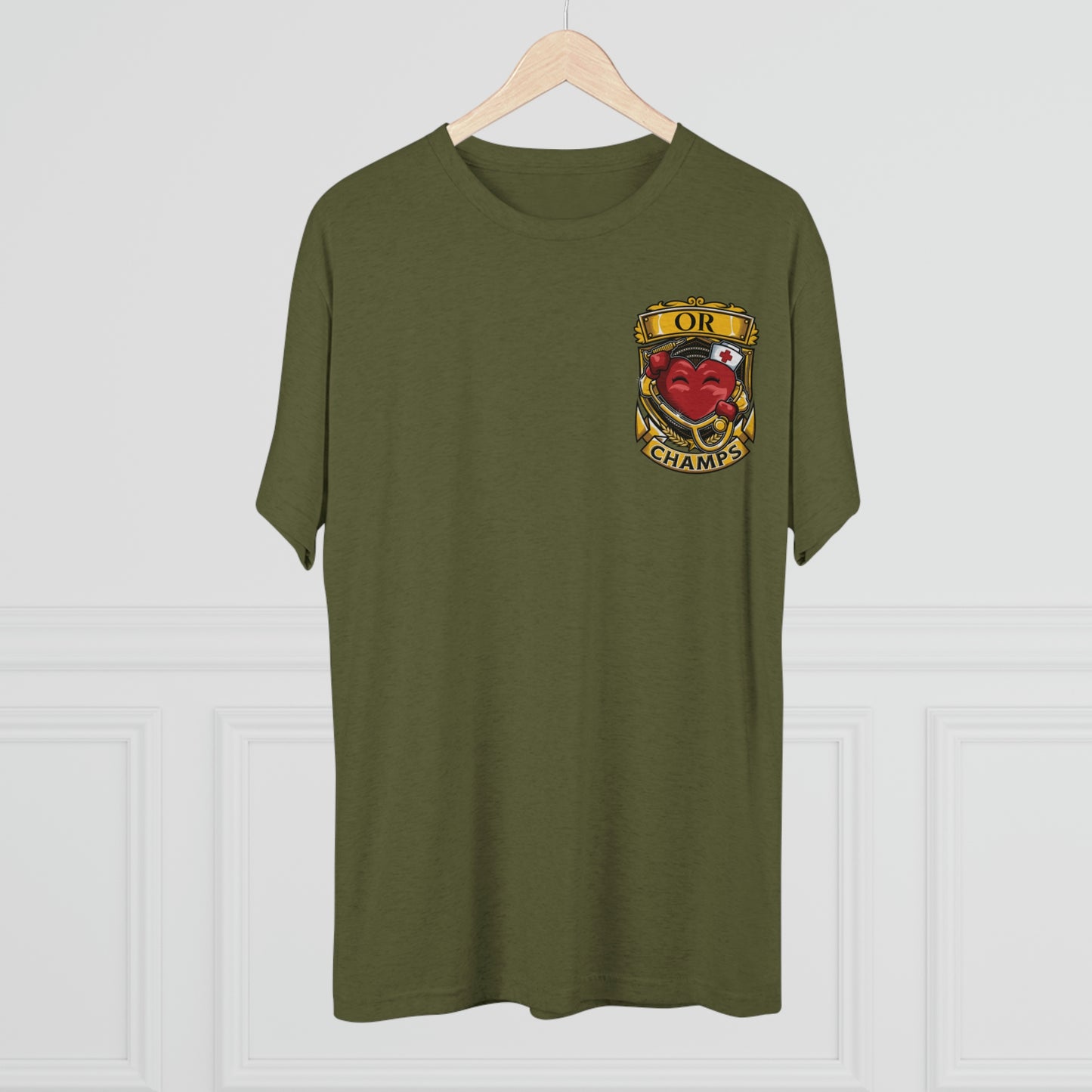 OR CHAMPS (Small Logo)  - PREMIUM SOFT - Unisex Tri-Blend Crew Tee (Next Level 6010)