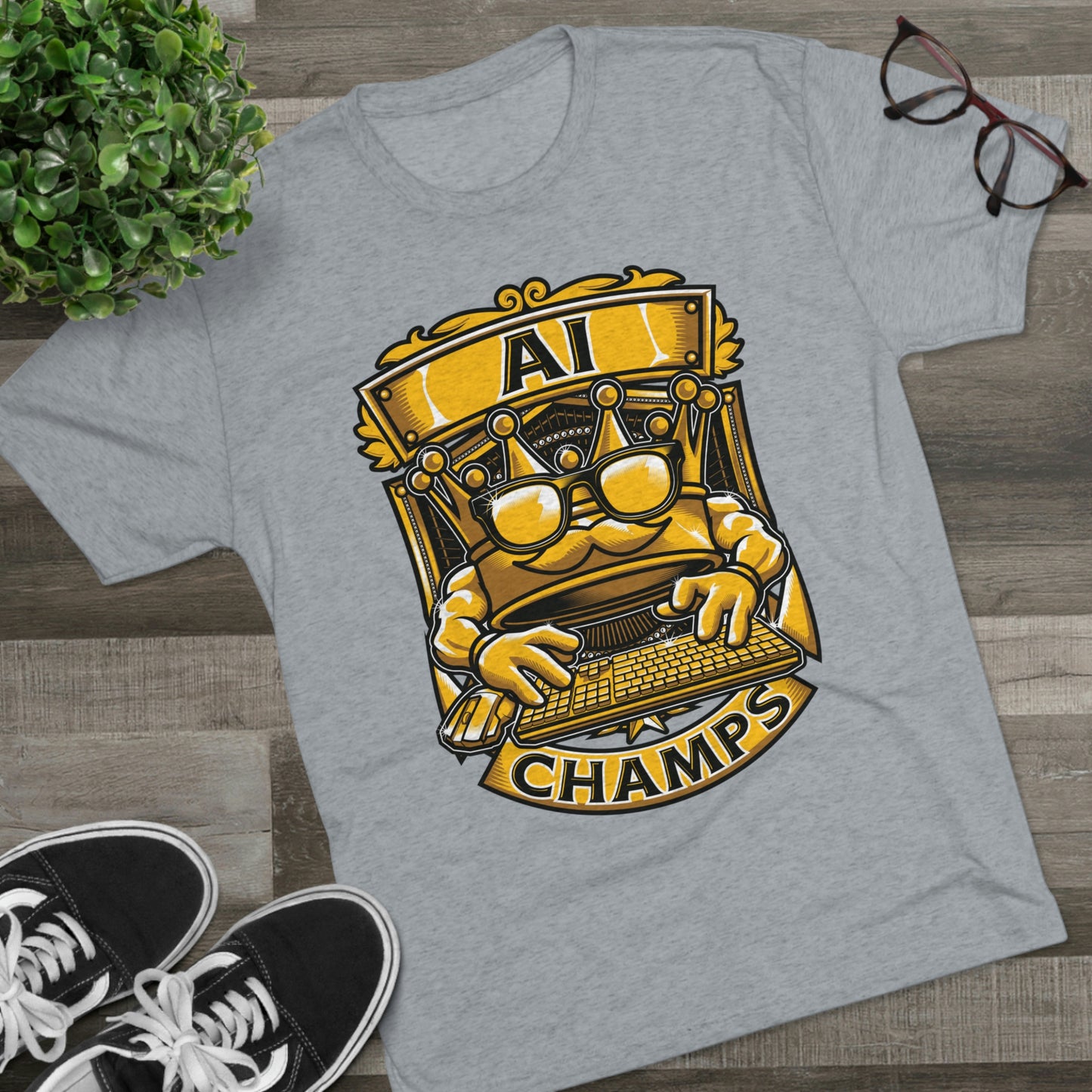 AI CHAMPS (Men) - PREMIUM SOFT - Unisex Tri-Blend Crew Tee (Next Level 6010)