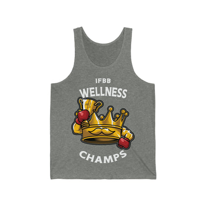 IFBB WELNESS CHAMPS (v2) - PREMIUM SOFT - Unisex Jersey Tank (Bella+Canvas 3480)