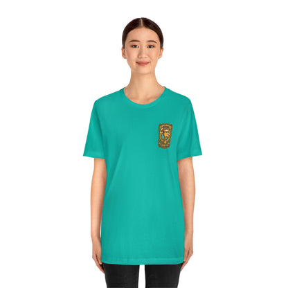 Mom Champs (Gold -Front & Back)! Unisex Jersey Short Sleeve Tee (Bella+Canvas)
