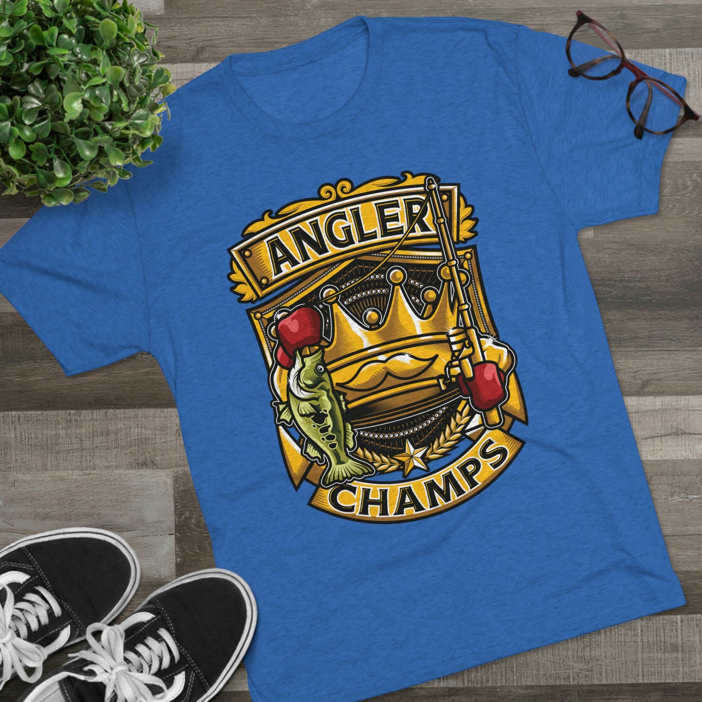 ANGLER CHAMPS - PREMIUM SOFT - Unisex Tri-Blend Crew Tee (Next Level 6010)