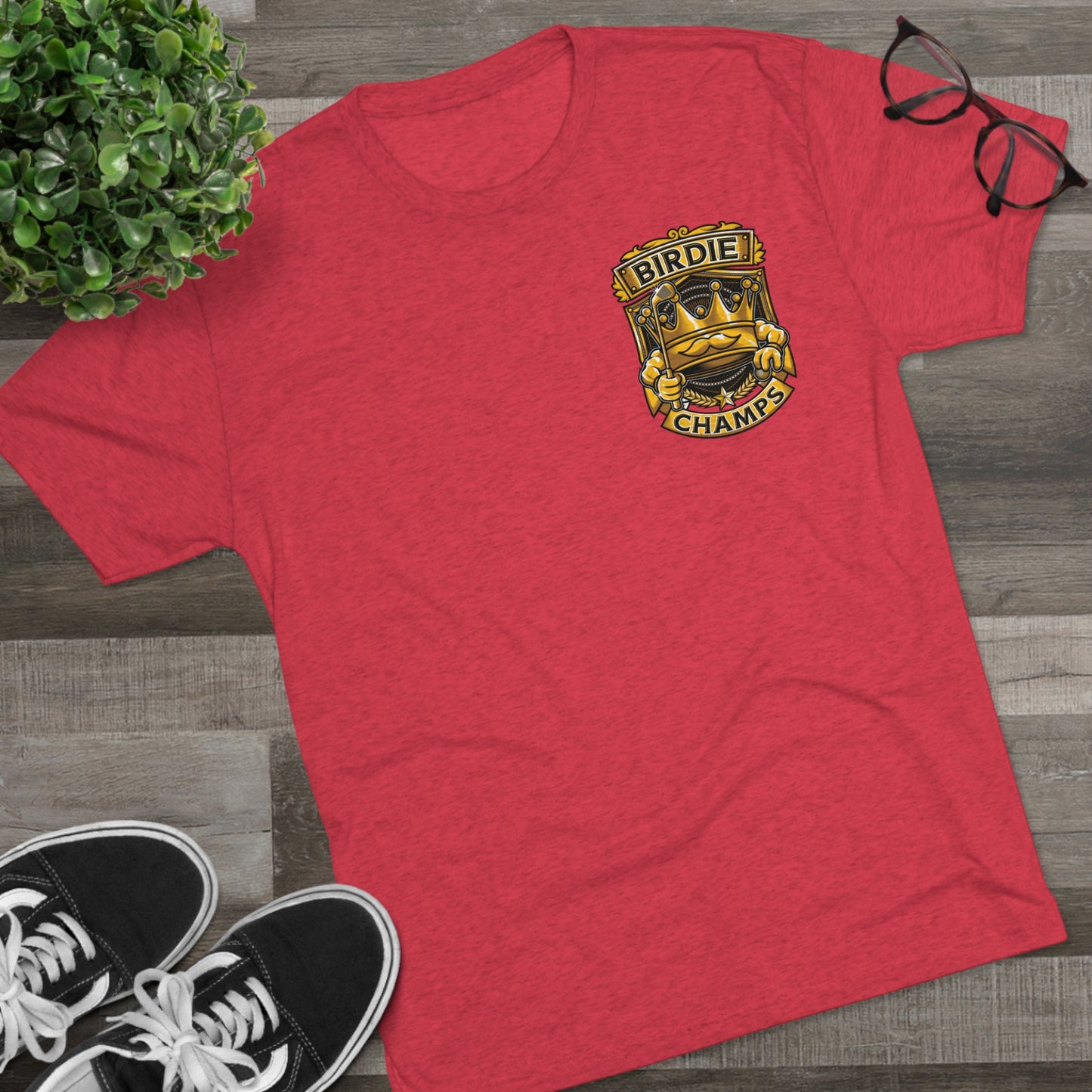 BIRDIE CHAMPS (Small Logo) - PREMIUM SOFT - Unisex Tri-Blend Crew Tee (Next Level 6010)
