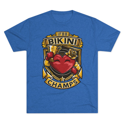 IFBB BIKINI CHAMPS  - PREMIUM SOFT - Unisex Tri-Blend Crew Tee (Next Level 6010)