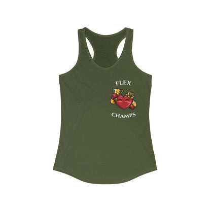 FLEX CHAMPS (Small Logo) - Women's Ideal Racerback Tank