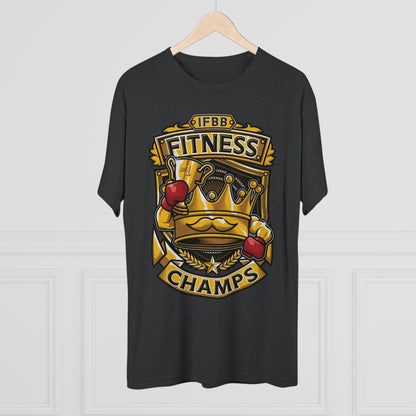 IFBB FITNESS CHAMPS  - PREMIUM SOFT - Unisex Tri-Blend Crew Tee (Next Level 6010)