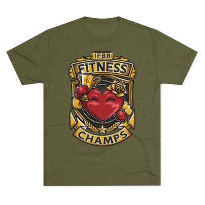 IFBB FITNESS CHAMPS  - PREMIUM SOFT - Unisex Tri-Blend Crew Tee (Next Level 6010)