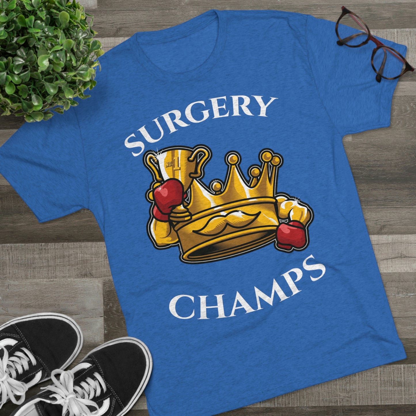 SURGERY CHAMPS (Alternate Logo) - PREMIUM SOFT - Unisex Tri-Blend Crew Tee (Next Level 6010)