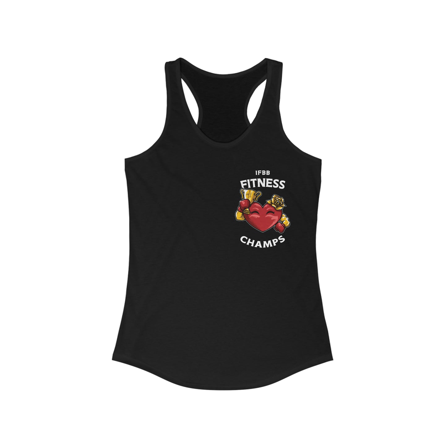 IFBB FITNESS CHAMPS (Small Logo) - Women's Ideal Racerback Tank