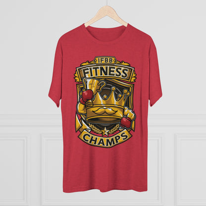 IFBB FITNESS CHAMPS  - PREMIUM SOFT - Unisex Tri-Blend Crew Tee (Next Level 6010)