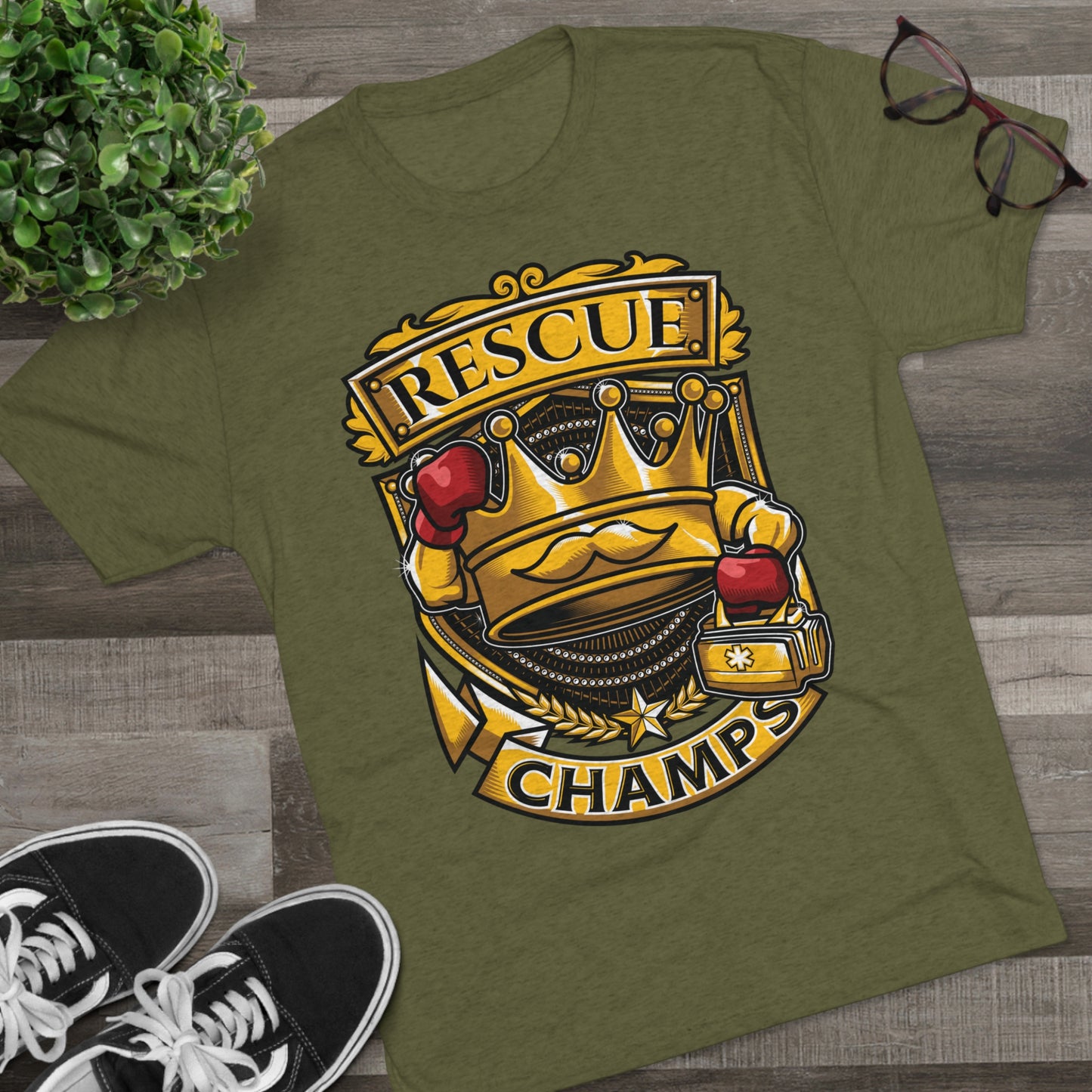 RESCUE CHAMPS  - PREMIUM SOFT - Unisex Tri-Blend Crew Tee (Next Level 6010)