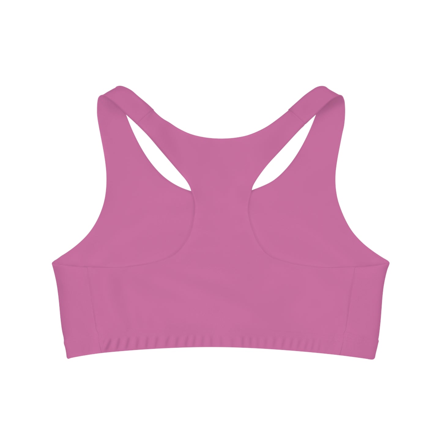 IFBB FIGURE CHAMPS - Center Logo - (Pink) - Seamless Sports Bra (AOP)
