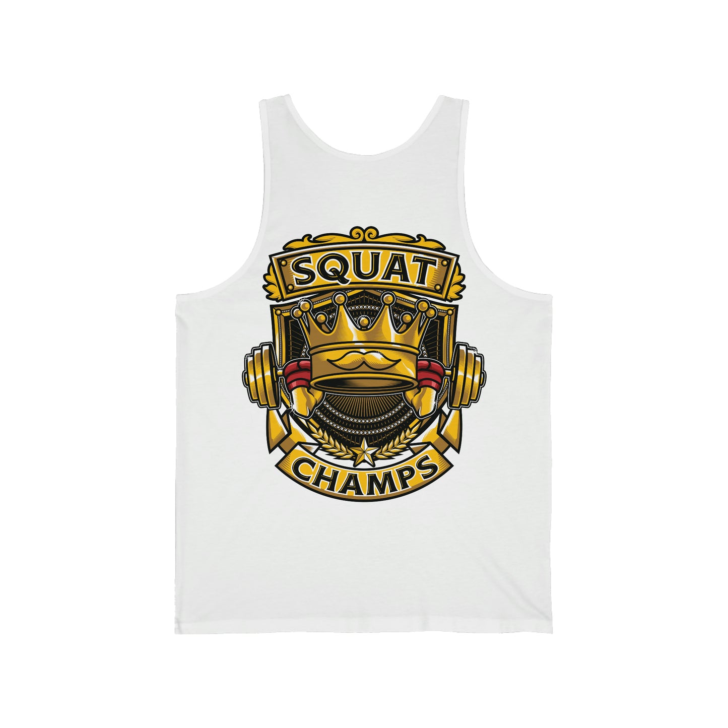 SQUAT CHAMPS (Back Design) - Unisex Jersey Tank