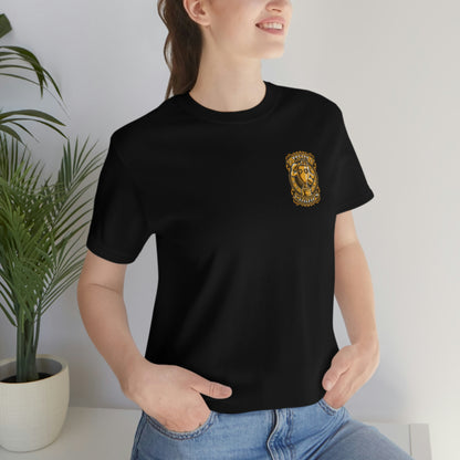 Mom Champs (Gold -Front & Back)! Unisex Jersey Short Sleeve Tee (Bella+Canvas)