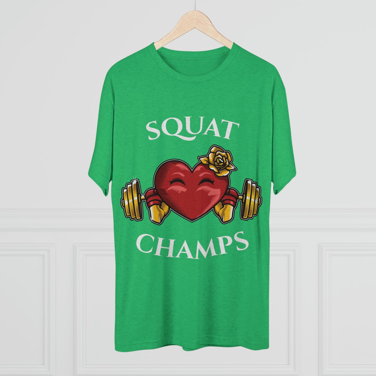 SQUAT CHAMPS -  PREMIUM SOFT - Unisex Tri-Blend Crew Tee (Next Level 6010)