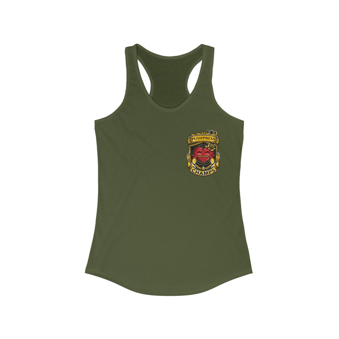 PUSHPRESS CHAMPS (Small Logo) - Women's Ideal Racerback Tank