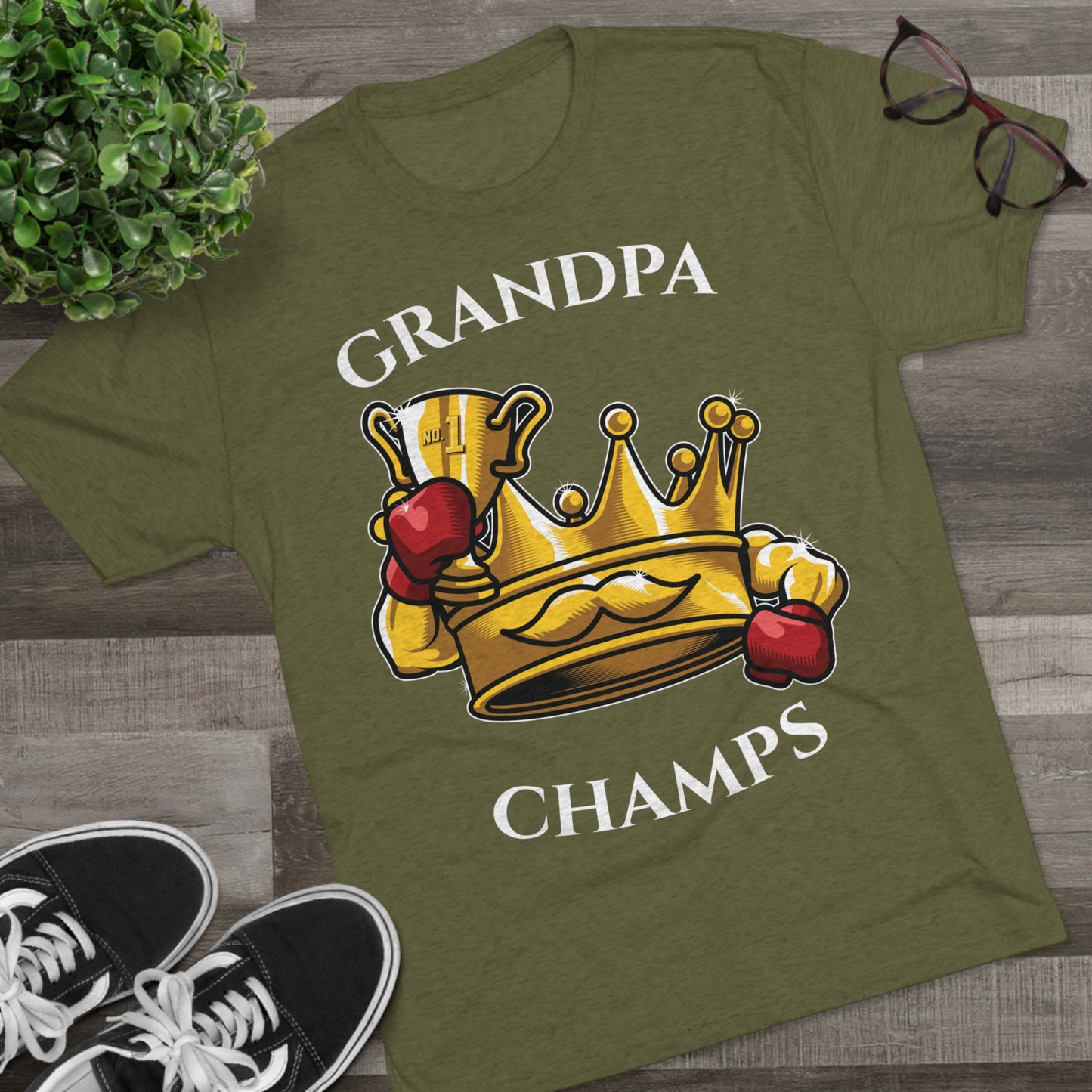 GRANDPA CHAMPS  - PREMIUM SOFT - Unisex Tri-Blend Crew Tee (Next Level 6010)