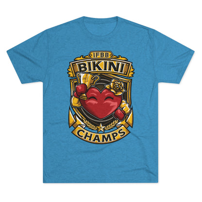 IFBB BIKINI CHAMPS  - PREMIUM SOFT - Unisex Tri-Blend Crew Tee (Next Level 6010)