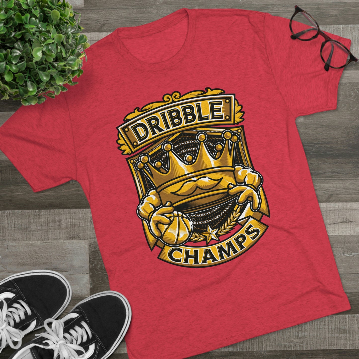 DRIBBLE CHAMPS - PREMIUM SOFT - Unisex Tri-Blend Crew Tee (Next Level 6010)