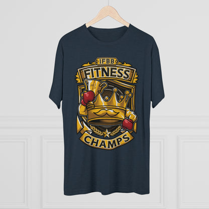 IFBB FITNESS CHAMPS  - PREMIUM SOFT - Unisex Tri-Blend Crew Tee (Next Level 6010)