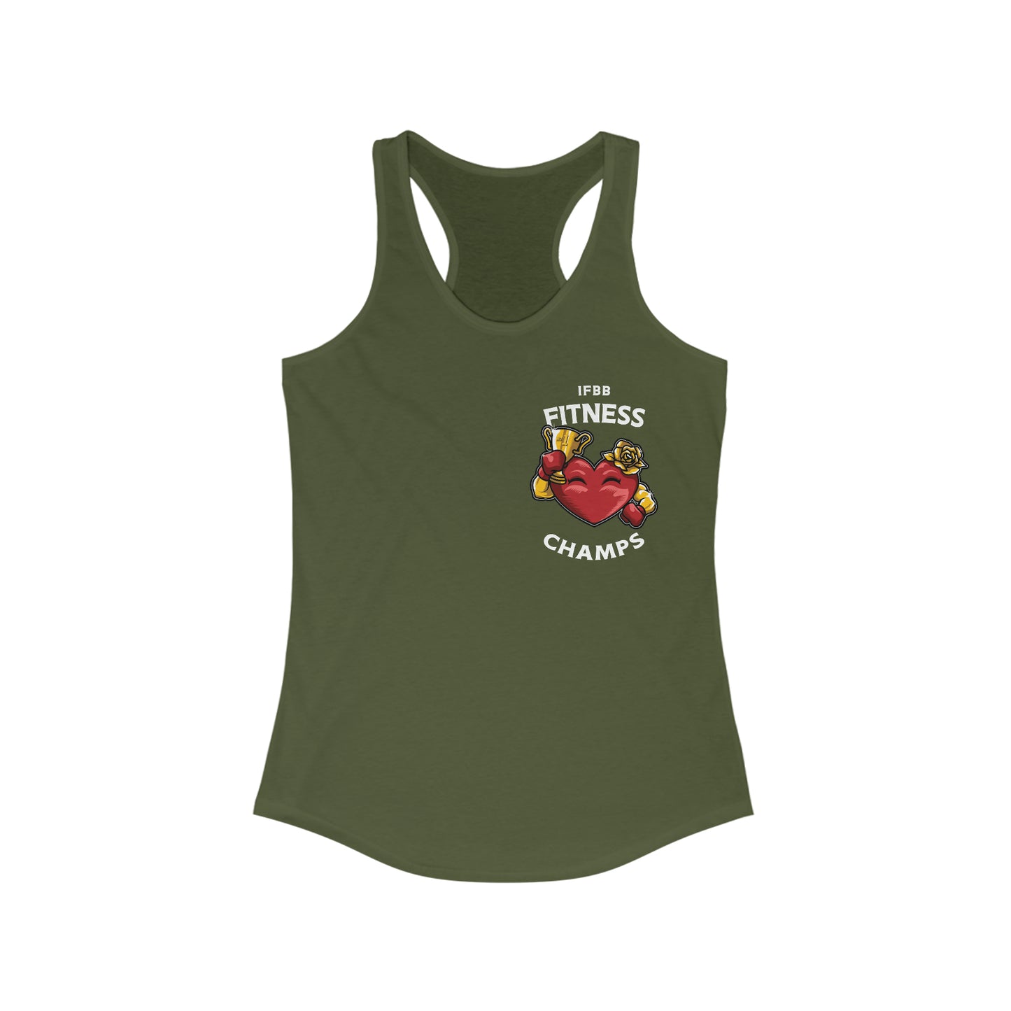 IFBB FITNESS CHAMPS (Small Logo) - Women's Ideal Racerback Tank