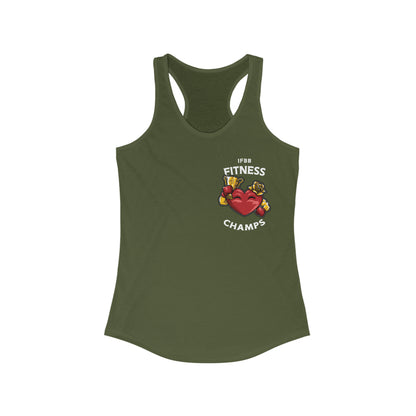 IFBB FITNESS CHAMPS (Small Logo) - Women's Ideal Racerback Tank