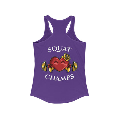 SQUAT CHAMPS (Back design) - Women's Ideal Racerback Tank