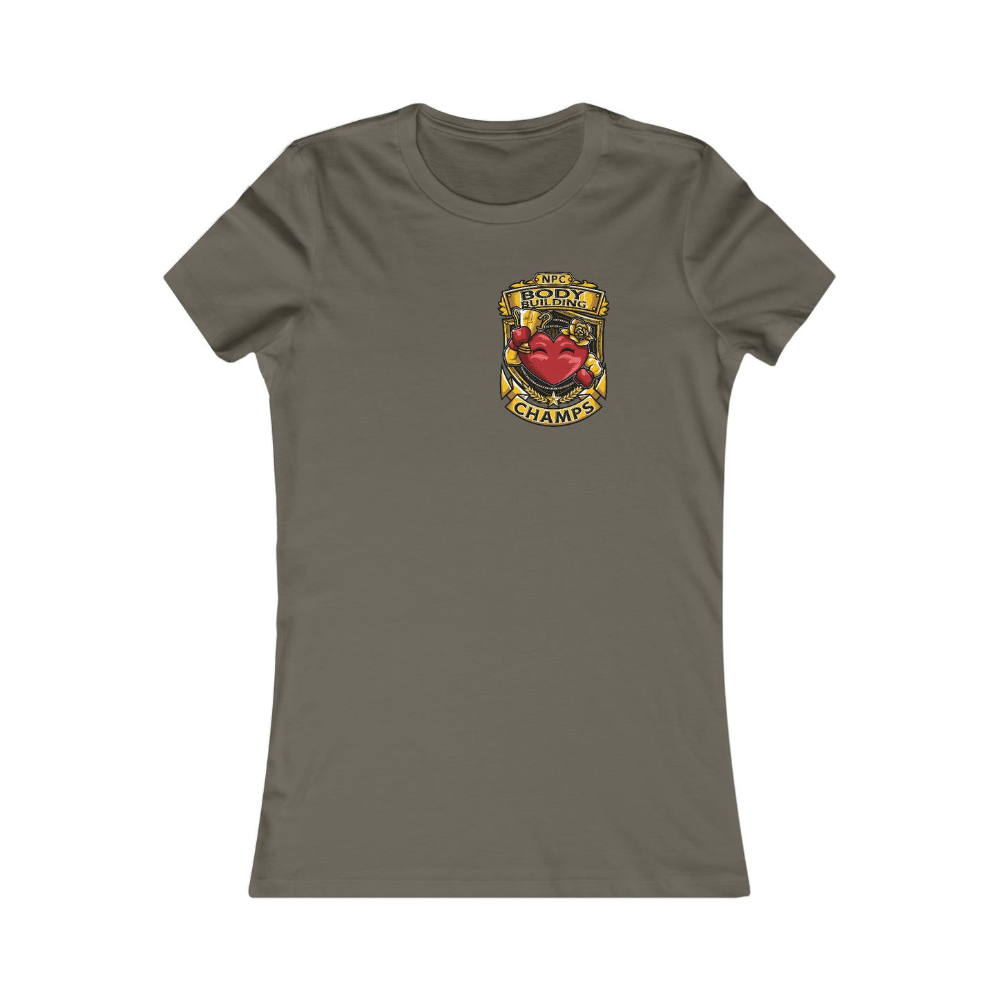 NPC BODY BUILDING CHAMPS! (Small Front Logo) - Women's Favorite Tee (Bella+Canvas)