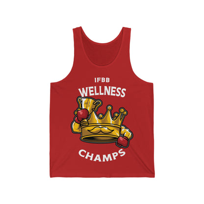 IFBB WELNESS CHAMPS (v2) - PREMIUM SOFT - Unisex Jersey Tank (Bella+Canvas 3480)