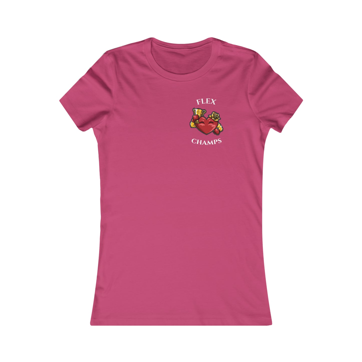 FLEX CHAMPS! (Small Front Logo) - Women's Favorite Tee (Bella+Canvas)